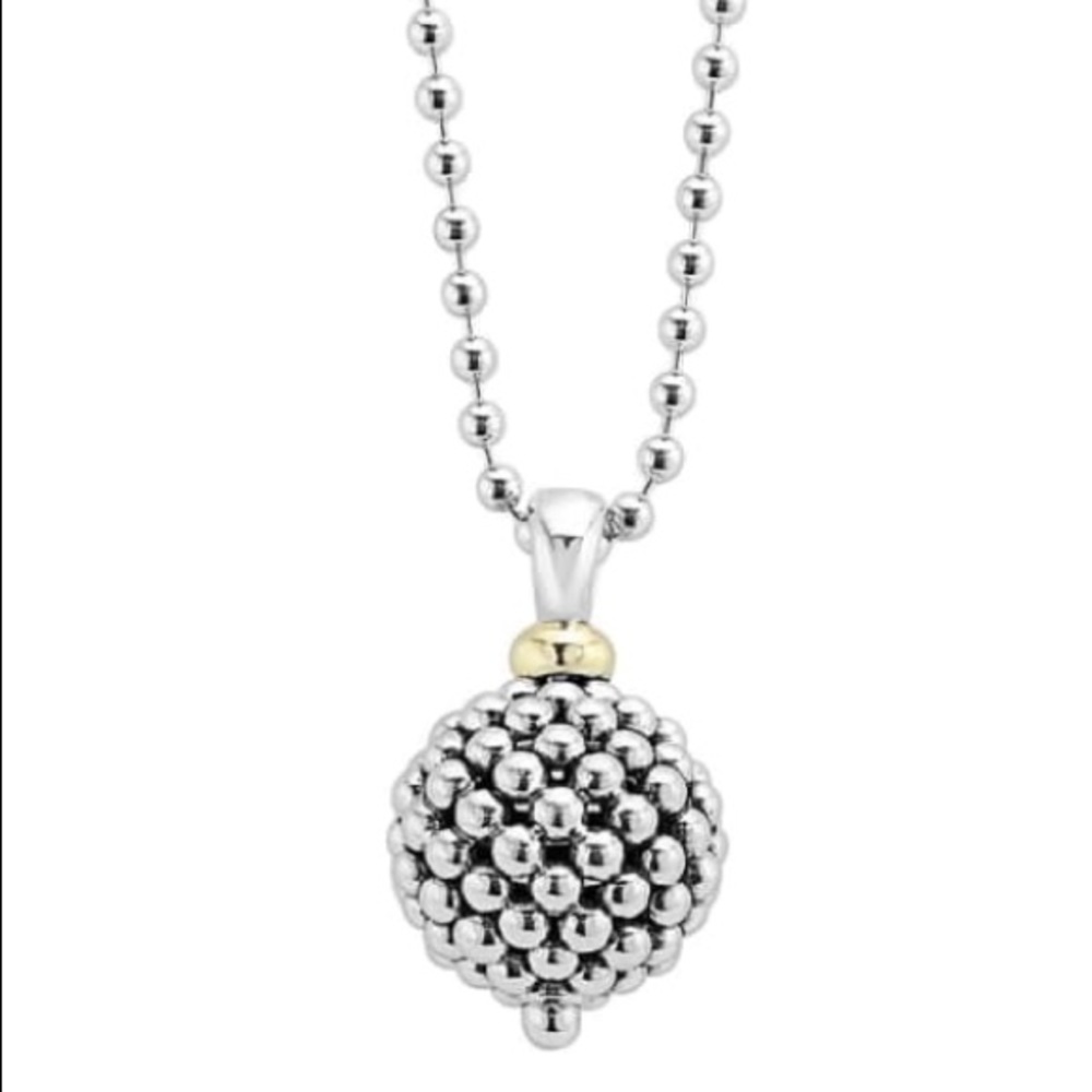 LAGOS Long caviar ball necklace